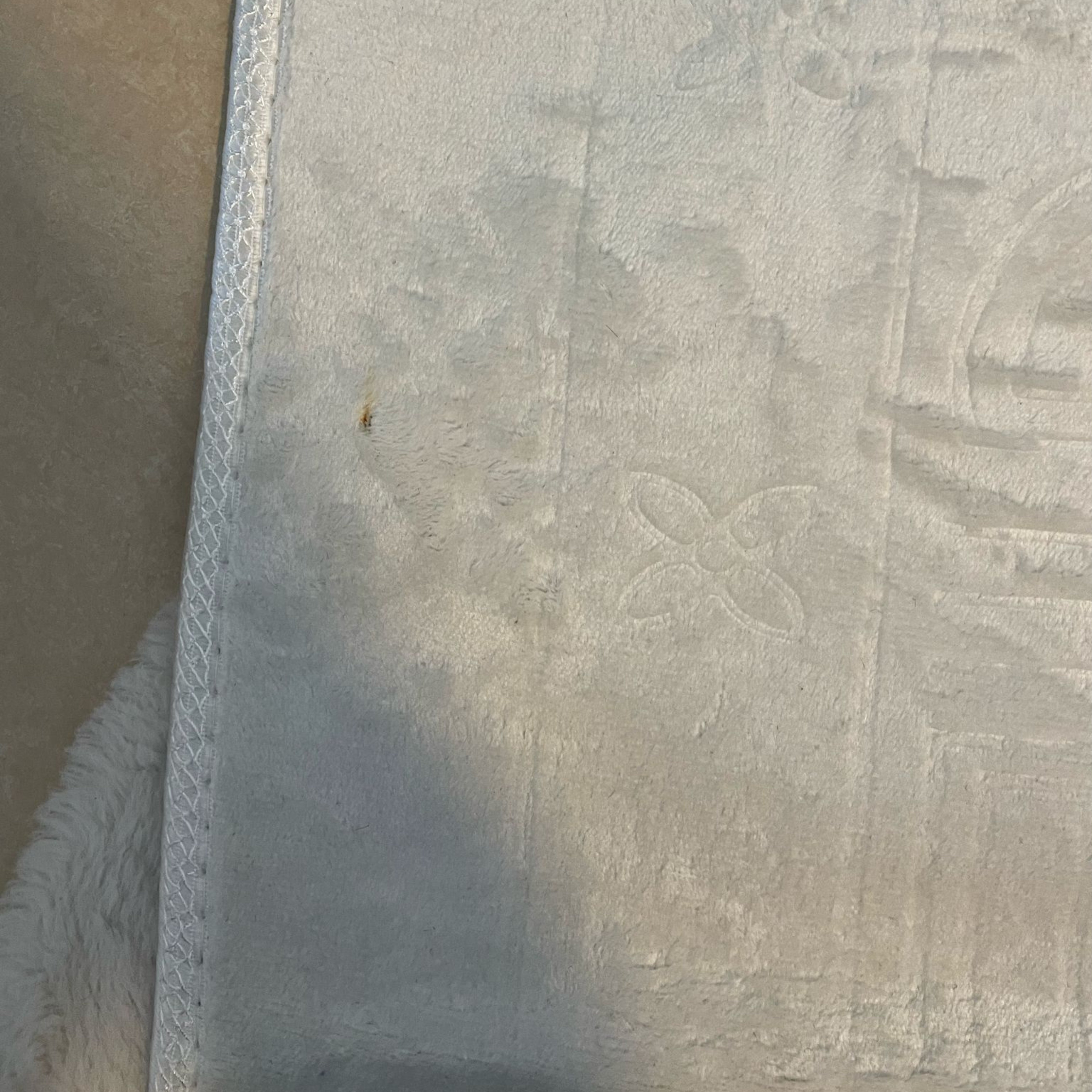 B- Ware Samt Gebetsteppich Creme-Weiß